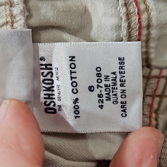 Oshkosh, The Genuine Article, Kids Capri's, Sz 6 100% Cotton,Embroidered Flower - Picture 10 of 15